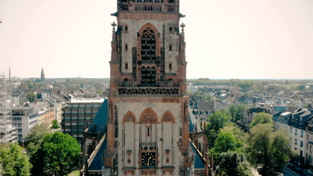 Luftbild-Drohne-Ansicht.-Deutschland-Düsseldorf-Kirche-St.-Peter.-Panorama-von-Düsseldorf