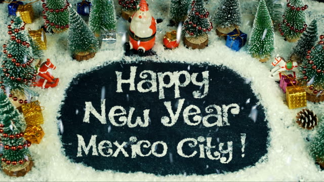 Stop-motion-animation-of-Happy-New-Year-Mexico-City