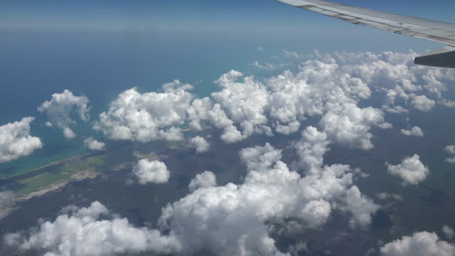 Airplane-Aerial-view-of-Cozumel-Island-Mexico