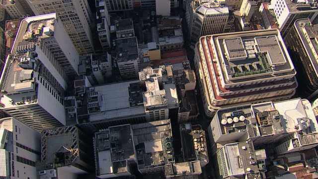 Rio-de-Janeiro-City-Buildings,-overhead-aerial-shot