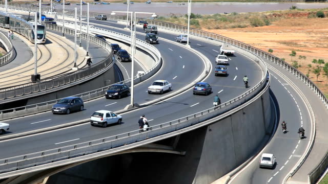 City-highway-in-Rabat,-Morocco