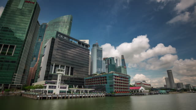 Singapur-Bucht-bewölktem-Himmel-Tageslicht-4-k-Zeit-verfallen