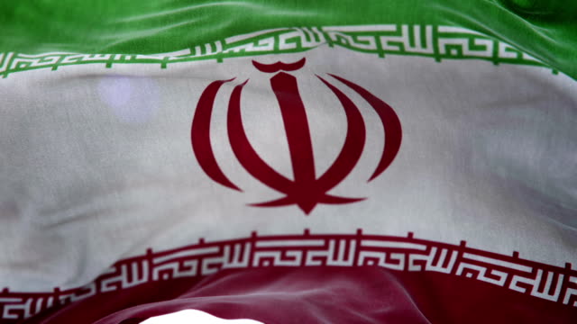 Realistische-Iran-Flagge-3d-Animationsschleife