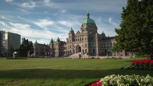 Edificio-del-Parlamento,-Victoria,-British-Columbia-4K-UHD