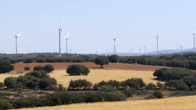 Windkraftanlagen-in-der-spanischen-Wüste
