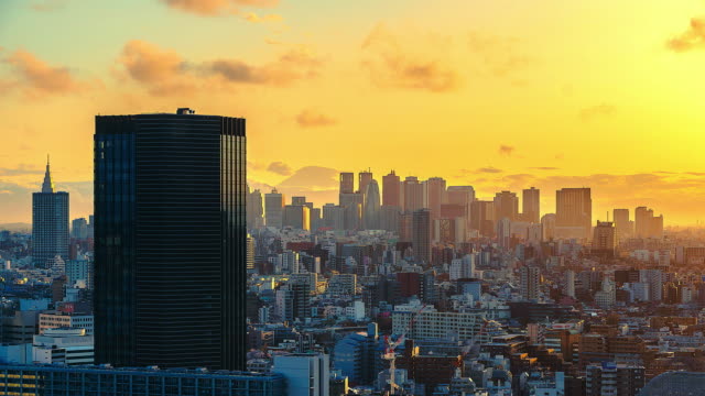 4K-Zeitraffer-Stadtbild-bei-Citi-Tokio-Japan