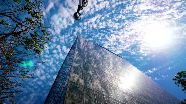 Zeitraffer-Video-des-Wolkenkratzers-in-4K