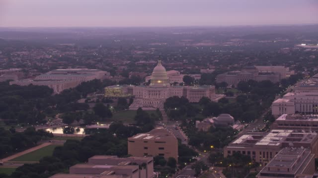 Aerial-view-of-the-United-States-Capitol-building-at-sunrise.