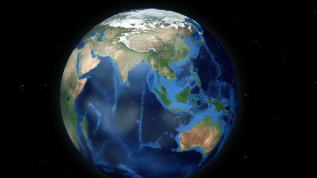 Zoomen-durch-den-Raum-auf-eine-Lage-im-Globus-Animation---Bangladesch---Bild-mit-freundlicher-Genehmigung-von-NASA
