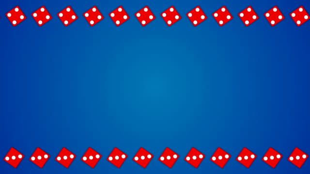 Roter-Würfel-Würfel-Glückspiel-Rahmenhintergrund-blauer-Rand
