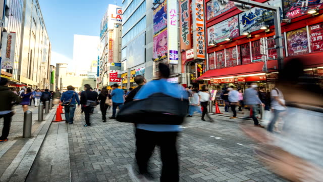 TOKYO,-JAPAN-Fußgänger-zu-Fuß-und-shopping-in-Akihabara-Bezirk.