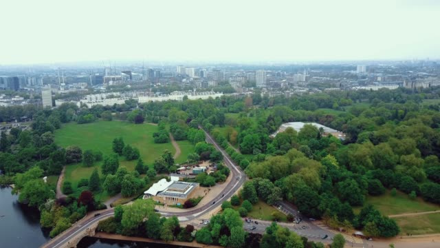 Schönen-Blick-auf-den-Hyde-Park-in-London-von-oben.