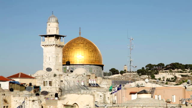 Dome-of-the-Rock-und-der-westlichen-Mauer-in-Jerusalem