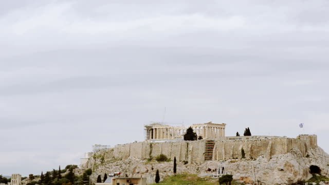 Blick-auf-die-Akropolis-in-Athen