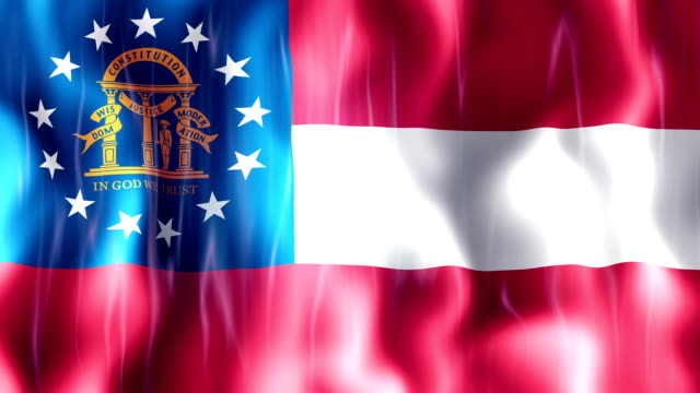 Animación-de-bandera-del-estado-de-Georgia