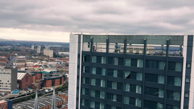 Panorama-sombrío,-gris-del-horizonte-urbano-de-Birmingham
