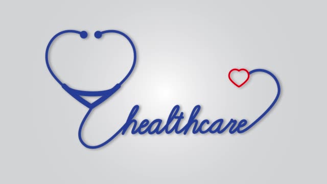 Salud---estetoscopio-con-el-icono-del-corazón.-Concepto-médico-salud-movimiento-gráfico-imágenes