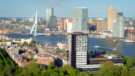 View-of-Rotterdam-city-and-the-Erasmus-bridge-Erasmusbrug