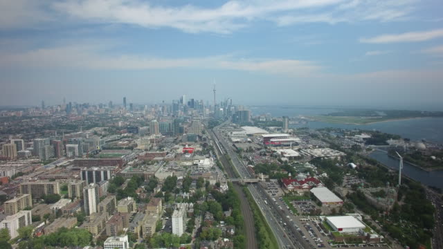 Toronto-Kanada-Skyline-Antenne-aus-Westen