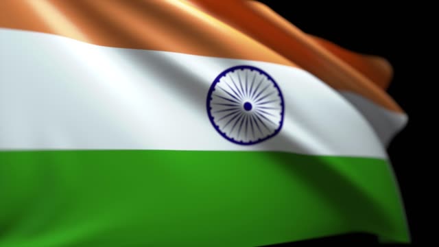 Indische-Flagge-Hintergrund-nahtlose-loopen-mit-Luma-Matte