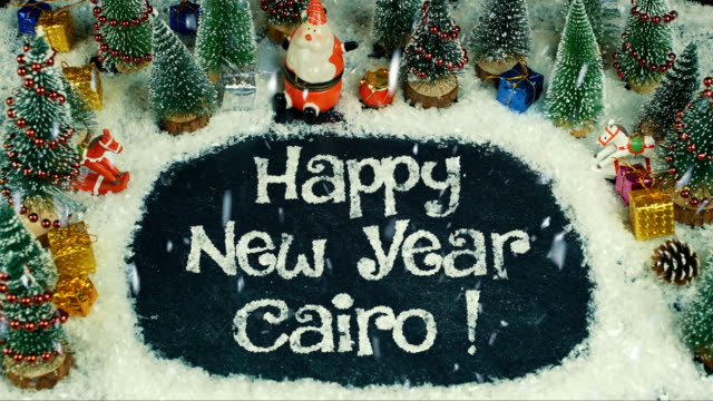 Stop-motion-animation-of-Happy-New-Year-Cairo