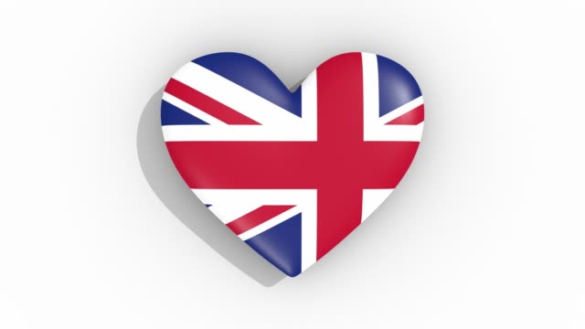 Heart-in-colors-flag-of-Great-Britain-pulses,-loop