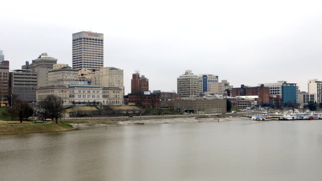 Scene-of-Mississippi-River-and-Memphis-downtown