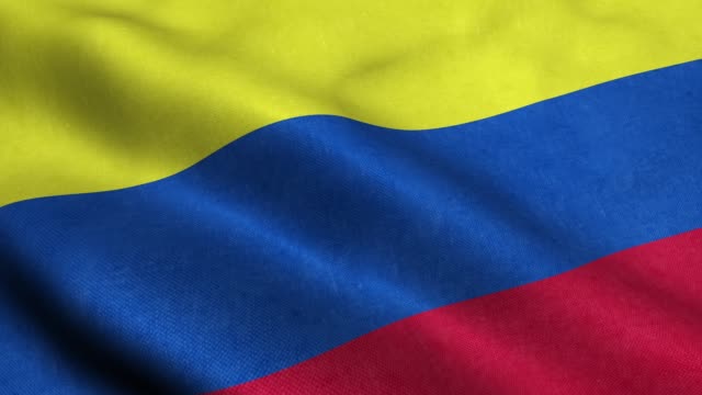 Colombia-bandera-Seamless-bucle-ondulante-animación