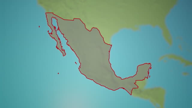 Erde-mit-Grenzen-von-Mexiko-Grafik