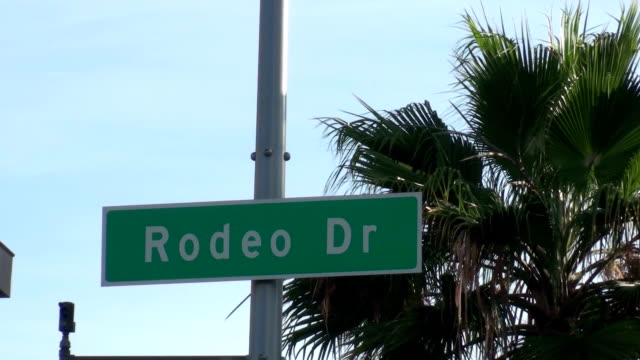 Rodeo-Drive-sign-against-blue-sky---HD