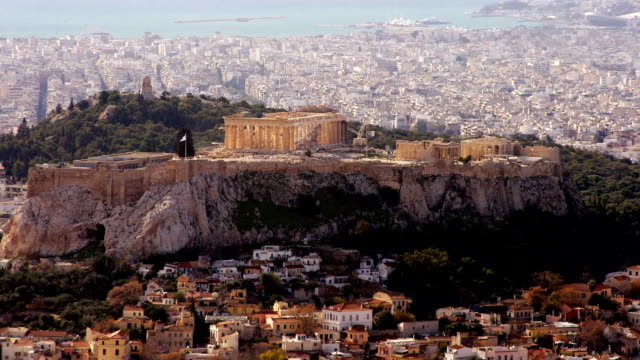 Akropolis,-Athen,-Griechenland-Zeitraffer
