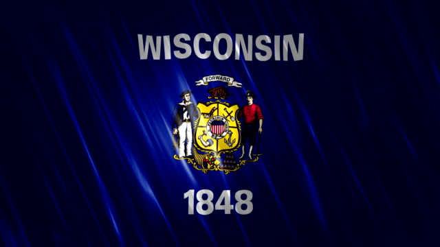 Bandera-del-estado-de-Wisconsin-en-bucle