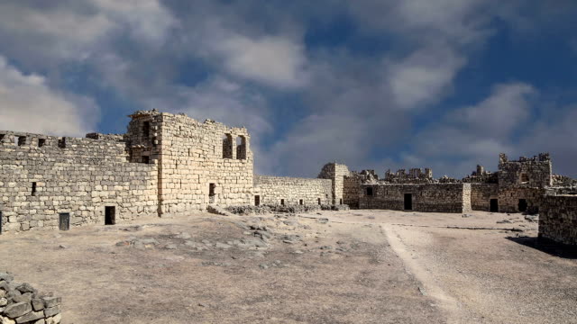 Ruinas-del-castillo-de-Azraq,-Jordania-del-este-central,-100-km-al-este-de-Amman,-Jordania