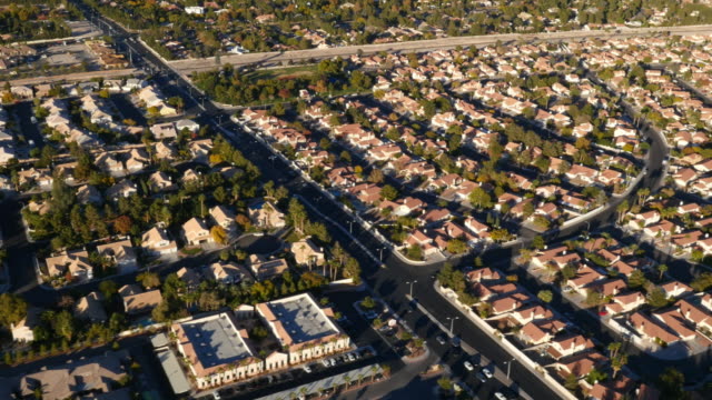 Las-Vegas,-Nevada-Aerial-view-of-Las-Vegas-suburbs