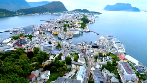 City-of-Alesund-Norway-Aerial-footage