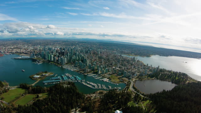 Horizonte-del-centro-de-Vancouver-BC-Canadá-vista-aérea