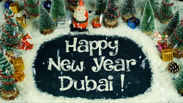 Stop-motion-animation-of-Happy-New-Year-Dubai