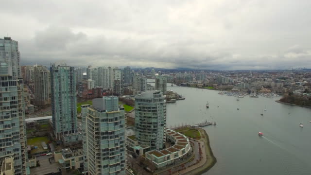 Vista-aérea-de-Canadá-Vancouver,-BC