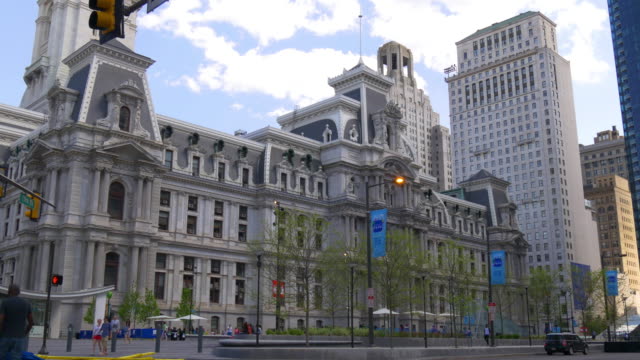 Estados-Unidos-verano-Filadelfia-ciudad-sala-de-Plaza-4-k,-Pensilvania