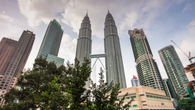Malaysia-Tag-Kuala-Lumpur-Petronas-twin-Towers-KLCC-Mall-Panorama-4k-Zeitraffer
