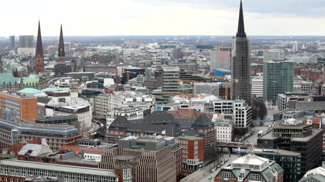 Aerial-view-Hamburg,-Germany