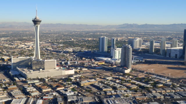 Las-Vegas,-Nevada-tagsüber-Luftaufnahme-des-Las-Vegas-Strip