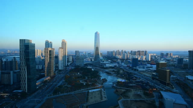 Incheon,-Central-Park-in-Songdo-International-Business-District,-South-Korea
