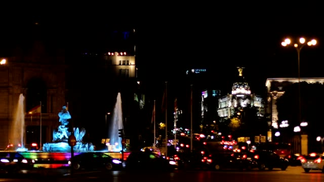Cibeles-square,-Madrid-en-la-noche