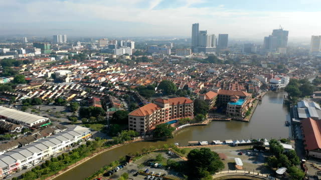 Luftaufnahme-von-Malacca-Stadtbild-tagsüber