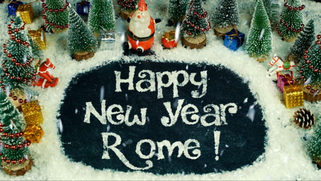 Stop-motion-animation-of-Happy-New-Year-Rome