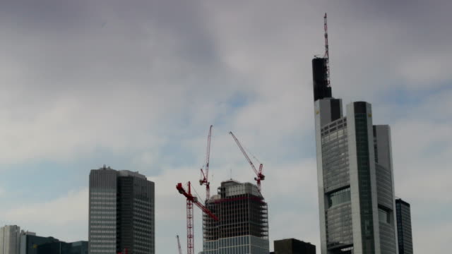 Frankfurt-finanziellen-Gebäuden-Zeitraffer
