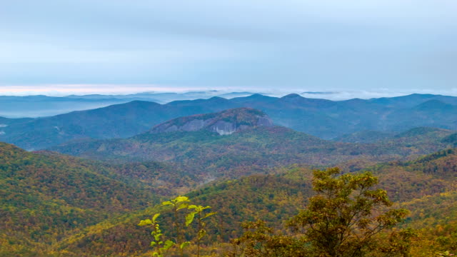 Otoño-Color-panorámica-de-las-Montañas-Great-Smoky,-Carolina-del-Norte