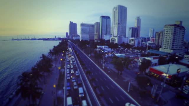 Roxas-Boulevard-in-Manila-der-Szene