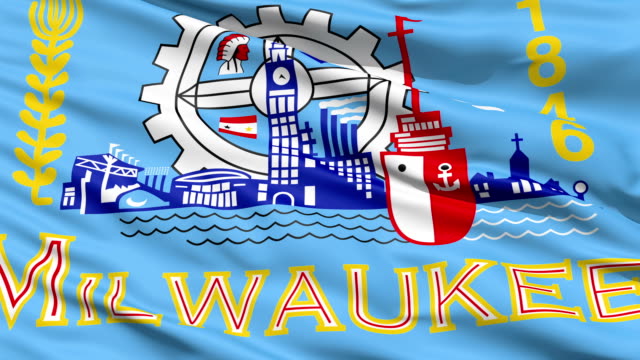 American-State-Stadt-Flagge-von-Milwaukee